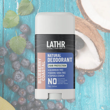 Natural Deodorant Blueberry Coastal LATHR Made In Canada