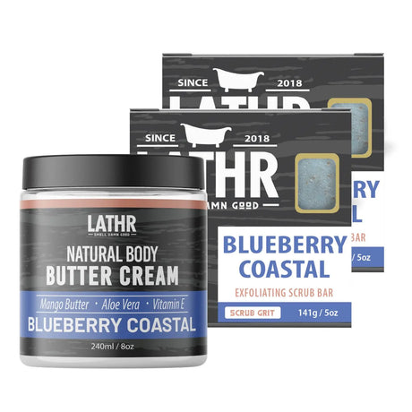 Blueberry Coastal Soap Bar LATHR Made In Canada