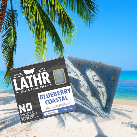 Blueberry Coastal Soap Bar LATHR Made In Canada