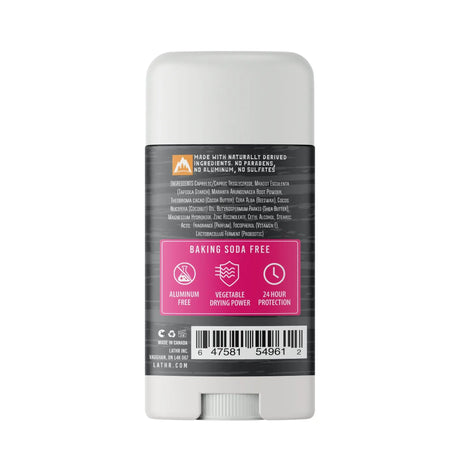 Natural Deodorant Cotton Candy LATHR Made In Canada